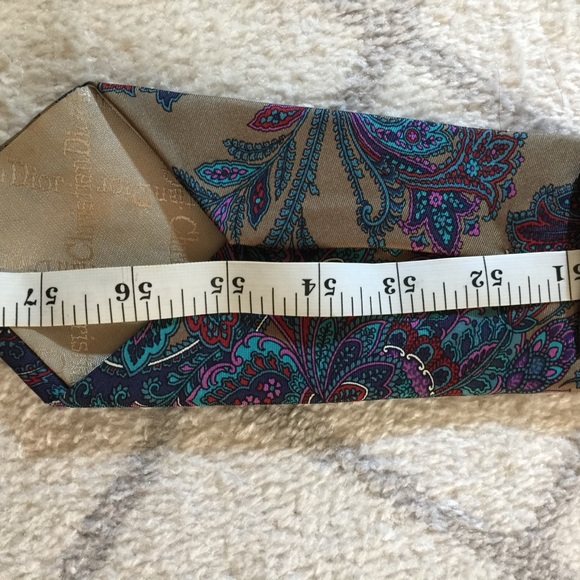 Dior Multicolor Paisley Silk Tie - Picture 3 of 7